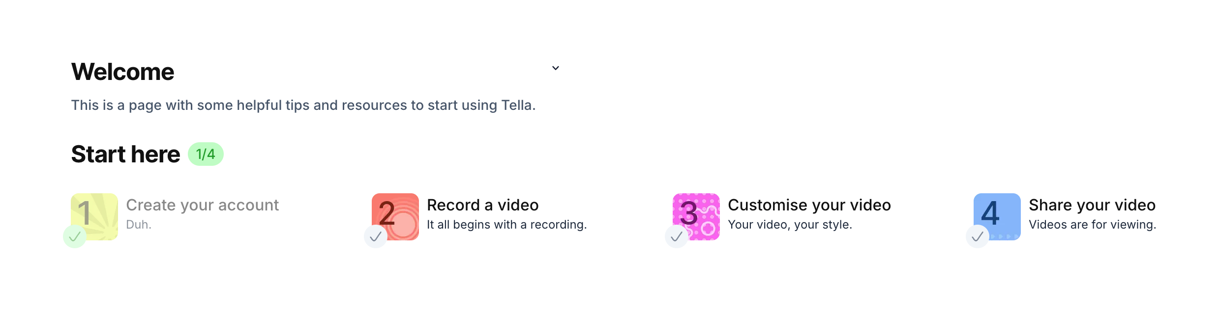 Tella StepperUI component example