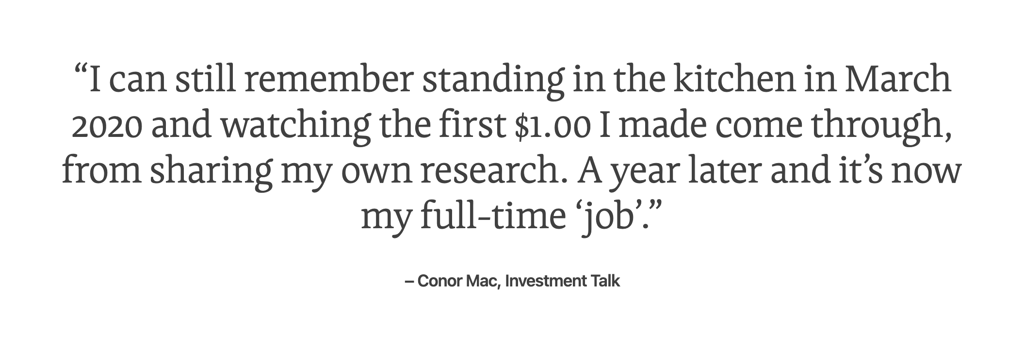 Substack TestimonialUI component example