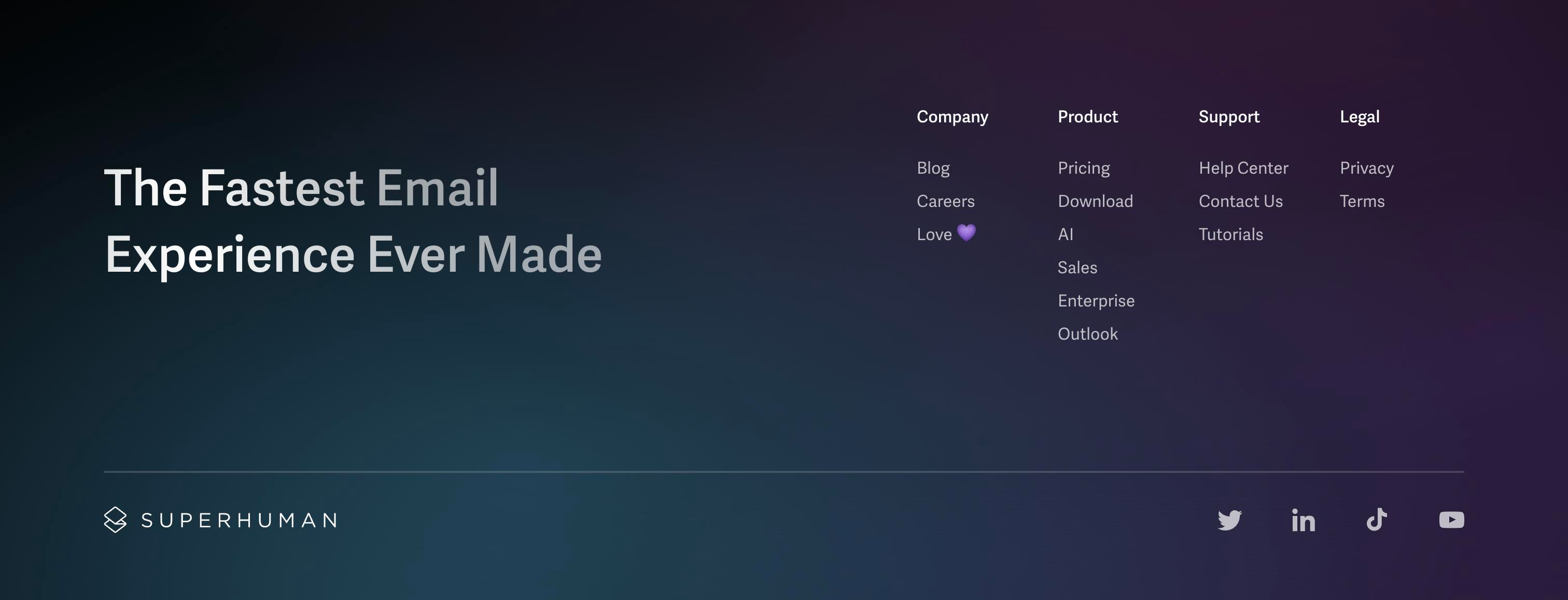 Superhuman FooterUI component example
