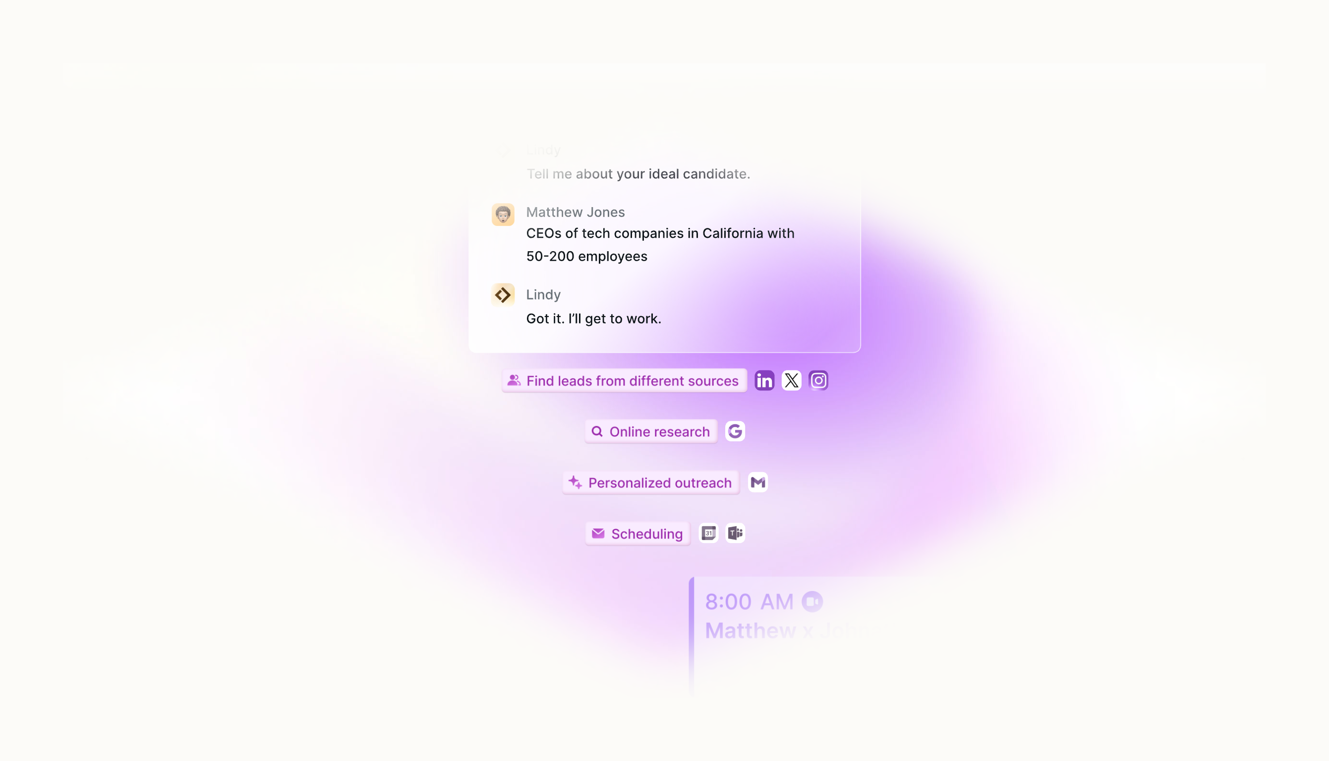 Lindy IllustrationUI component example