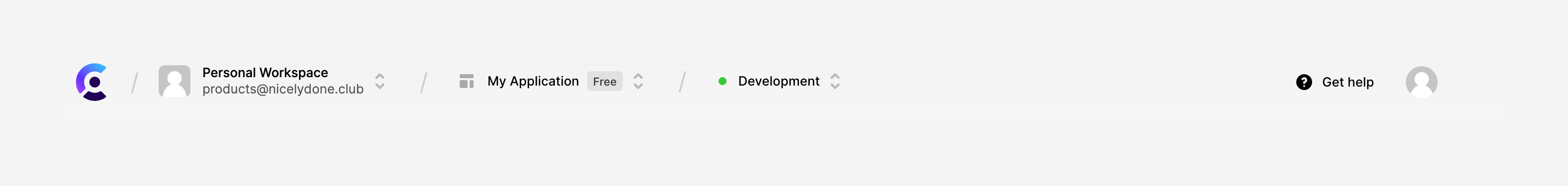 Clerk Horizontal navigationUI component example