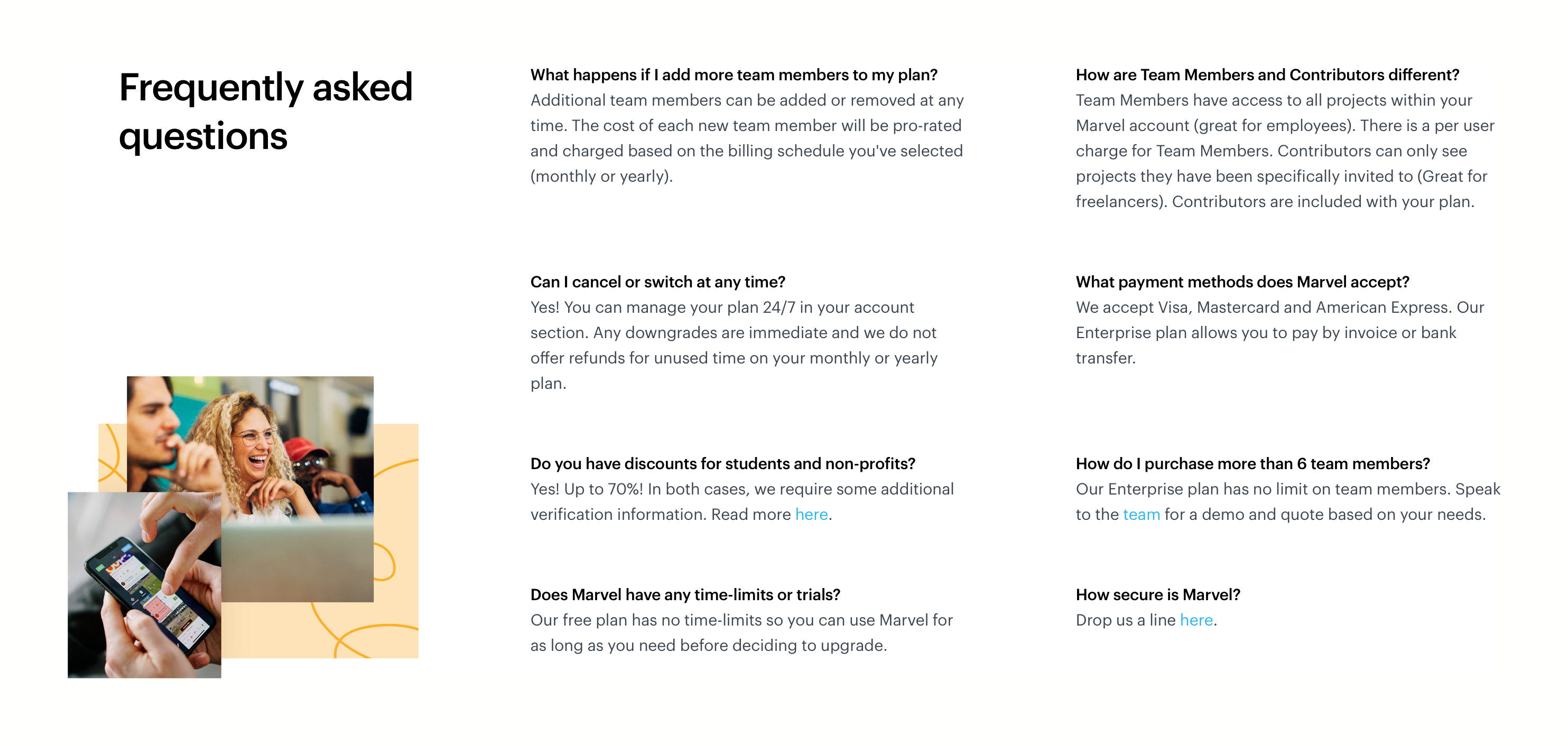 Marvel FAQUI component example