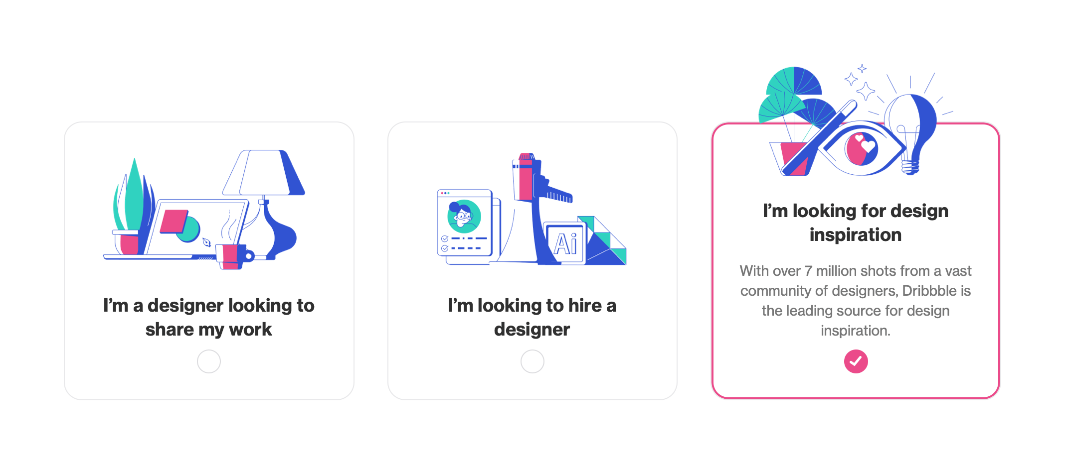 Dribbble Checkbox & radioUI component example