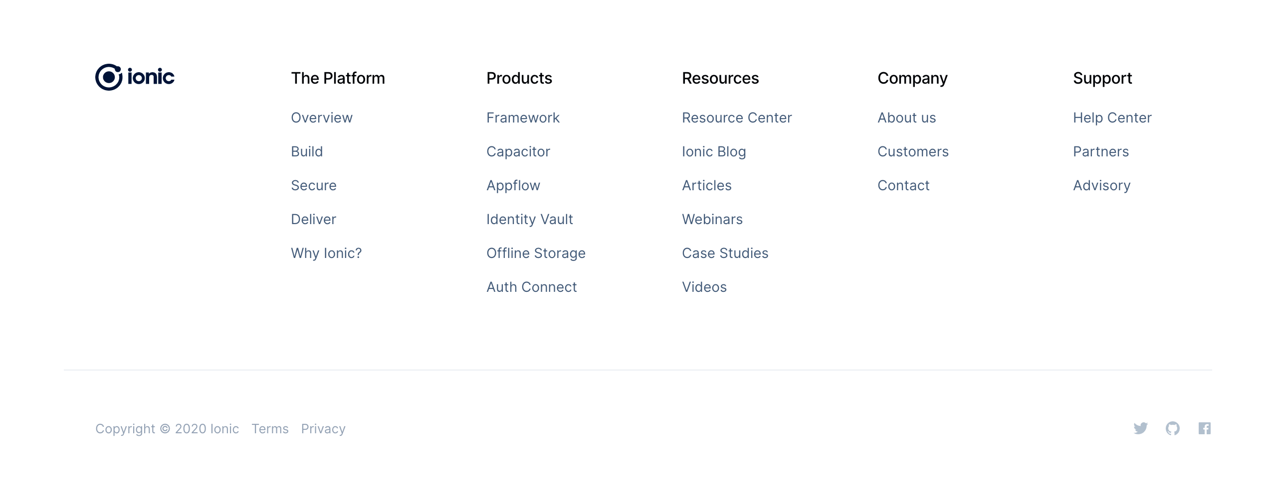 Ionic FooterUI component example