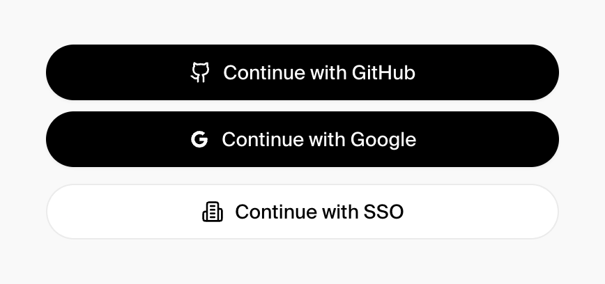 Firecrawl Social login buttonUI component example