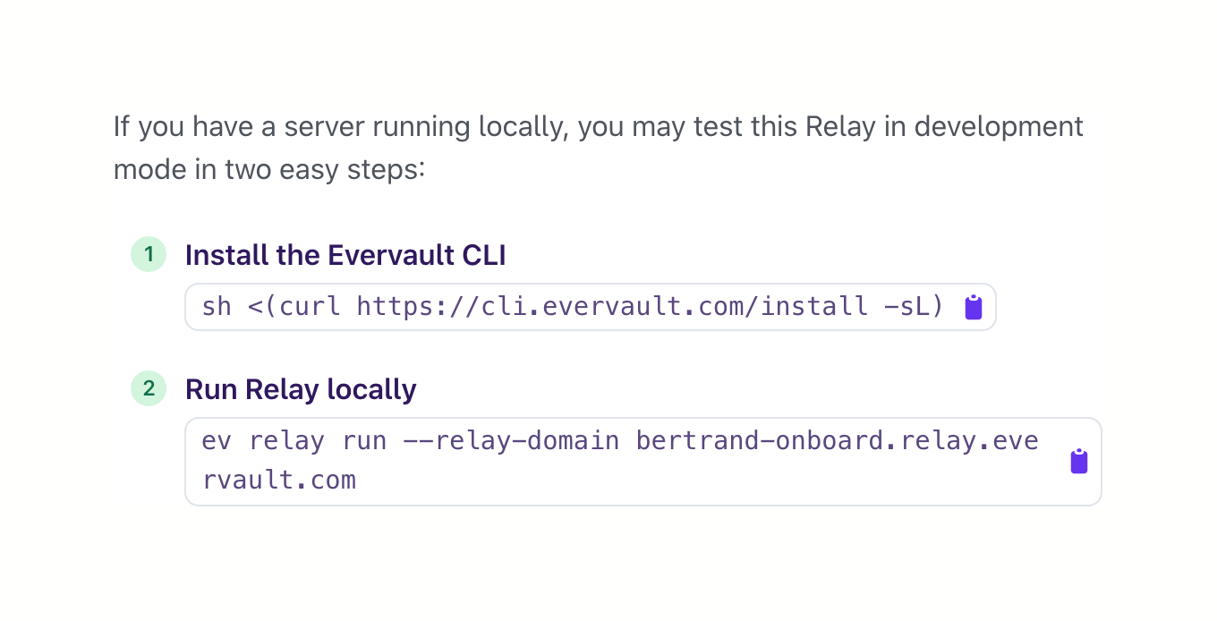 Evervault StepperUI component example