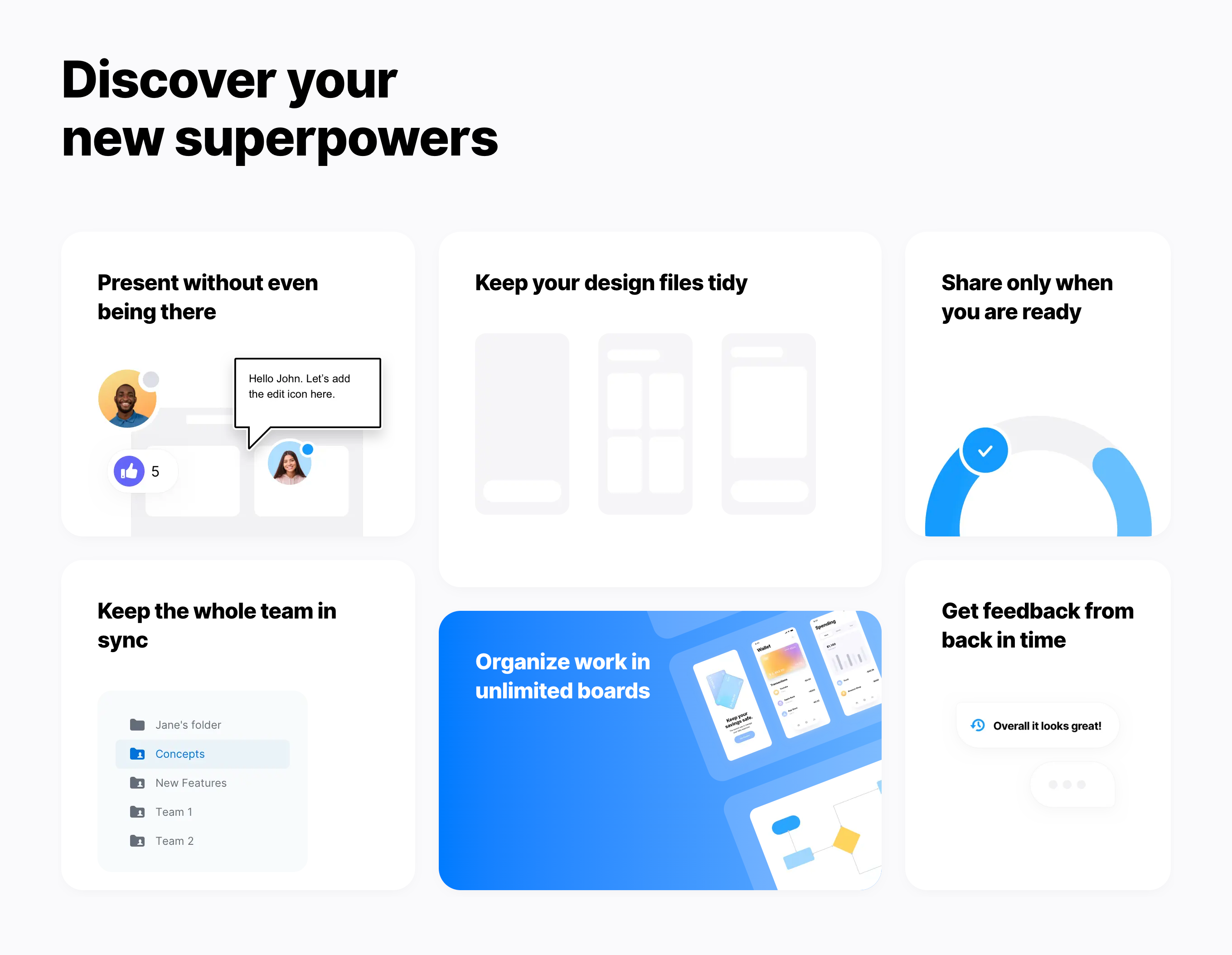Overflow Bento boxUI component example