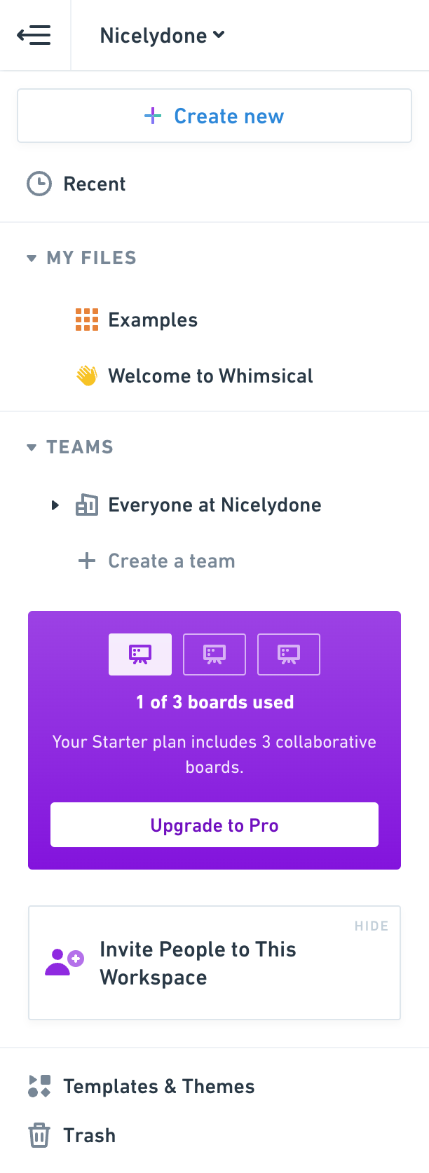 Whimsical Vertical navigationUI component example