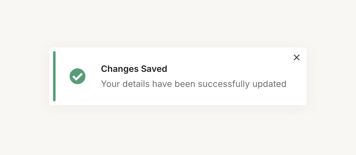 Kit Notification ToastUI component example