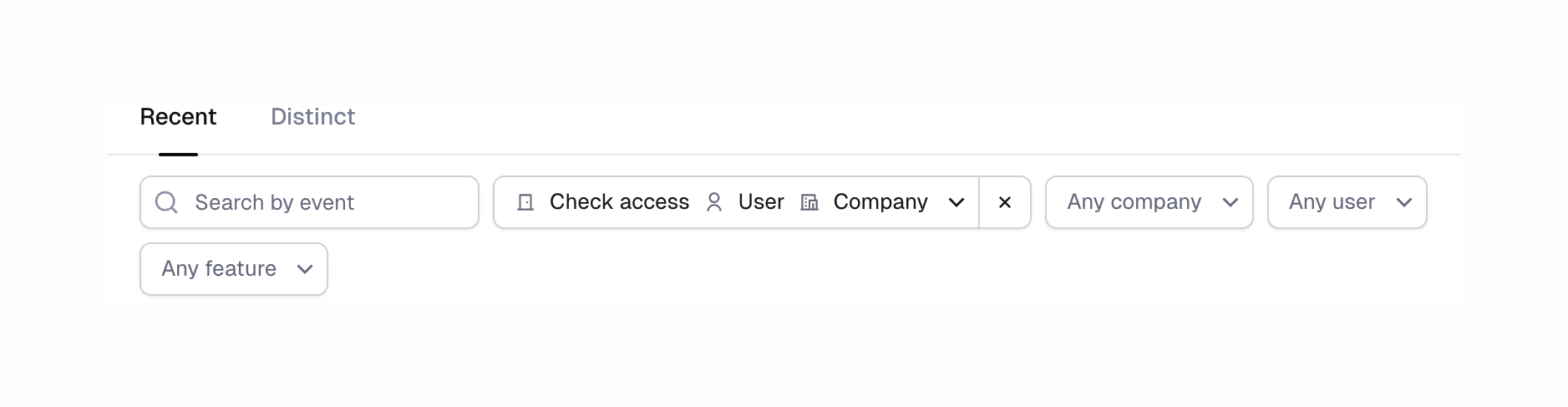 Reflag Sorting & filteringUI component example