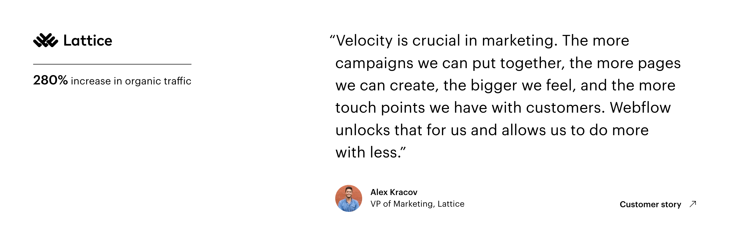 Webflow Social proofUI component example
