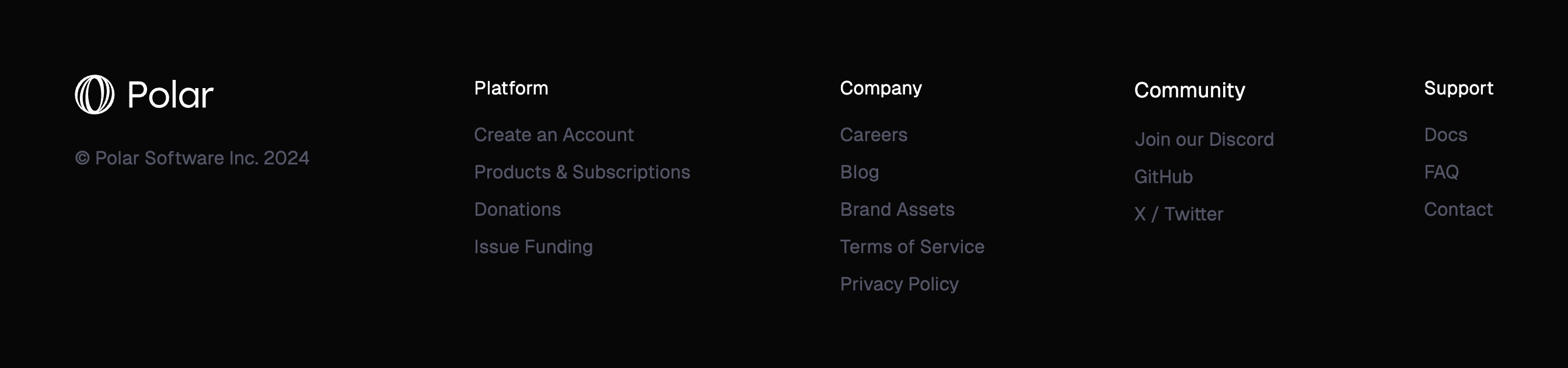 Polar FooterUI component example