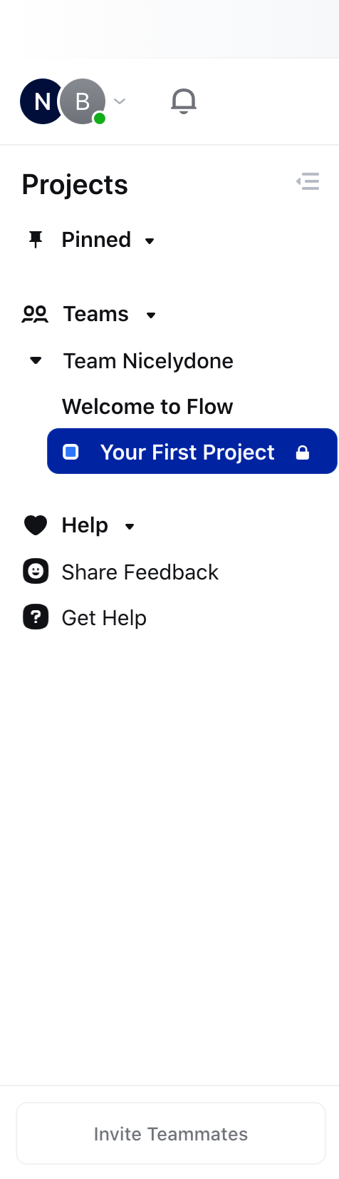 Flow Vertical navigationUI component example