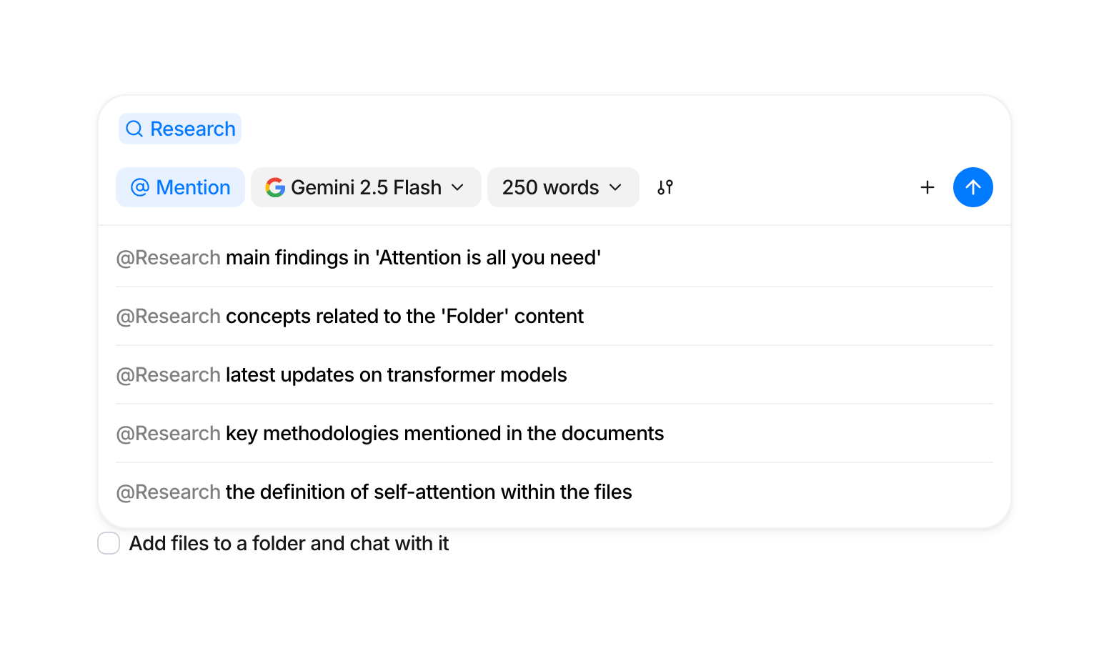 Anara Artificial intelligenceUI component example