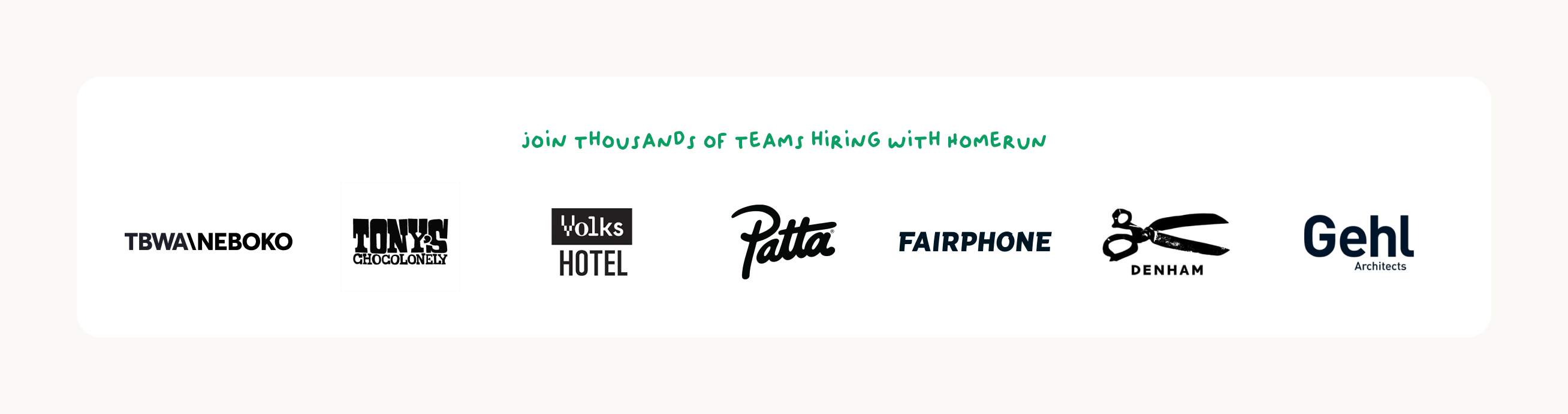 Homerun Social proofUI component example