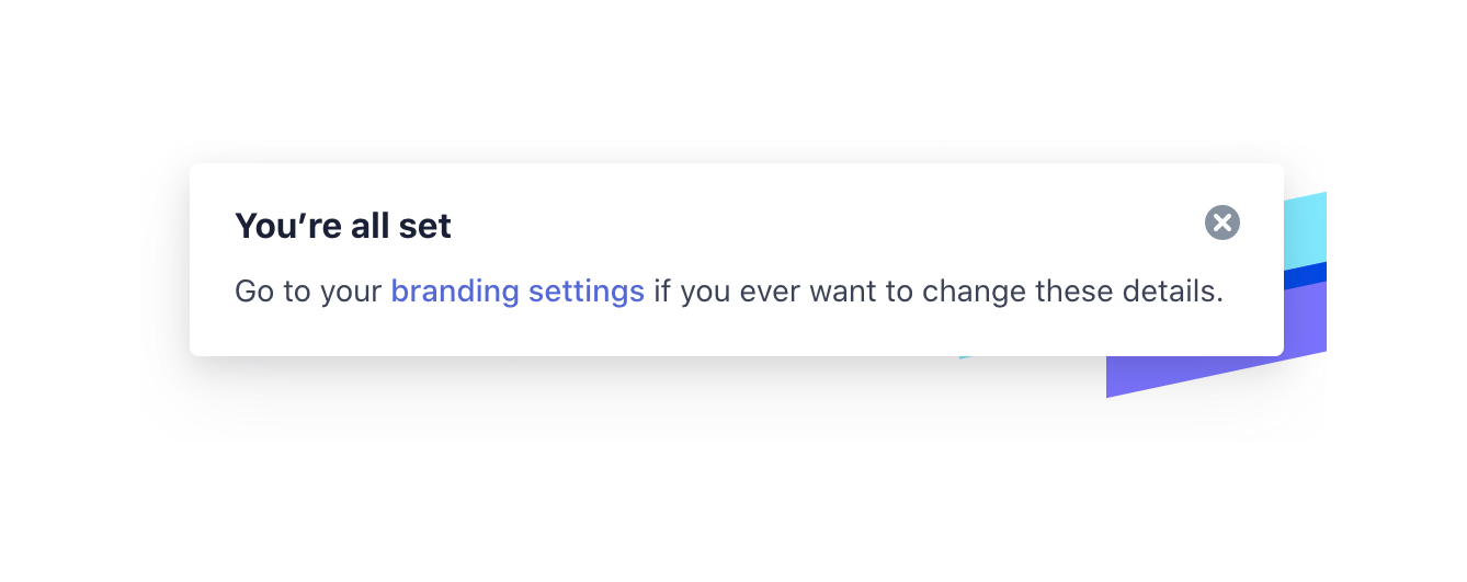 Stripe Notification ToastUI component example