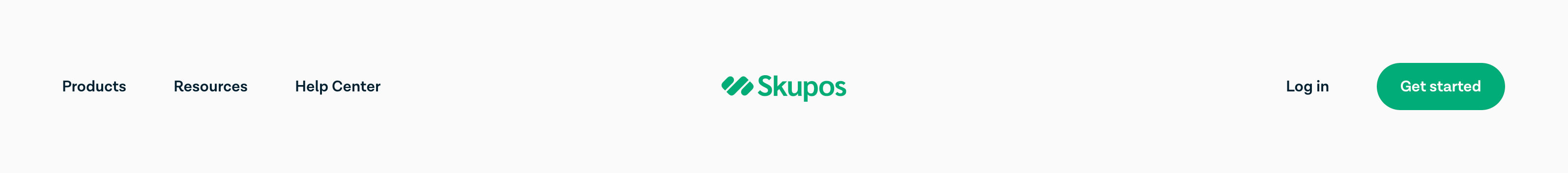 Skupos HeaderUI component example