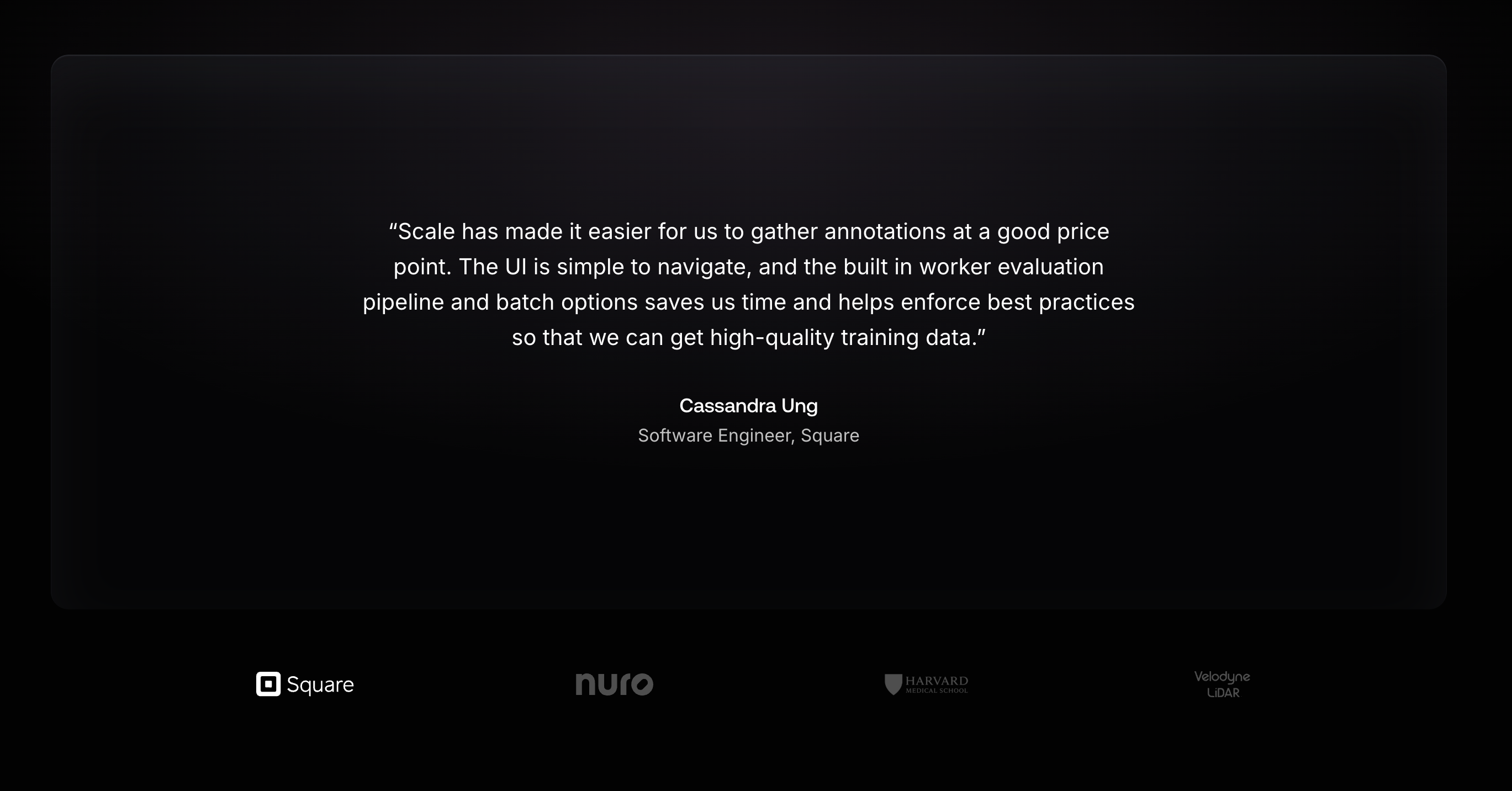 Scale TestimonialUI component example