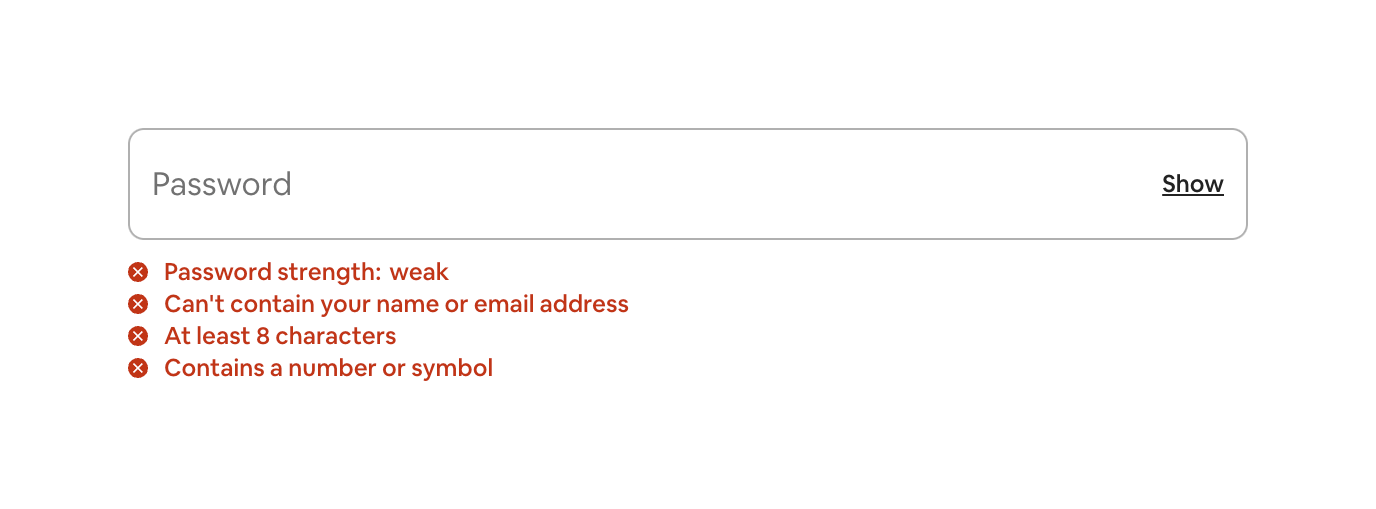 Airbnb Input textUI component example