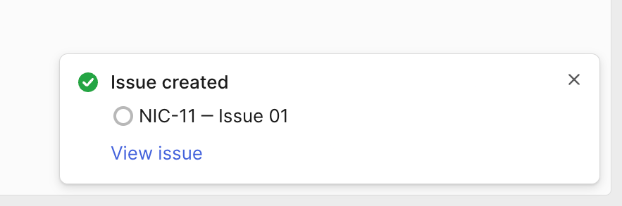 Linear Notification ToastUI component example