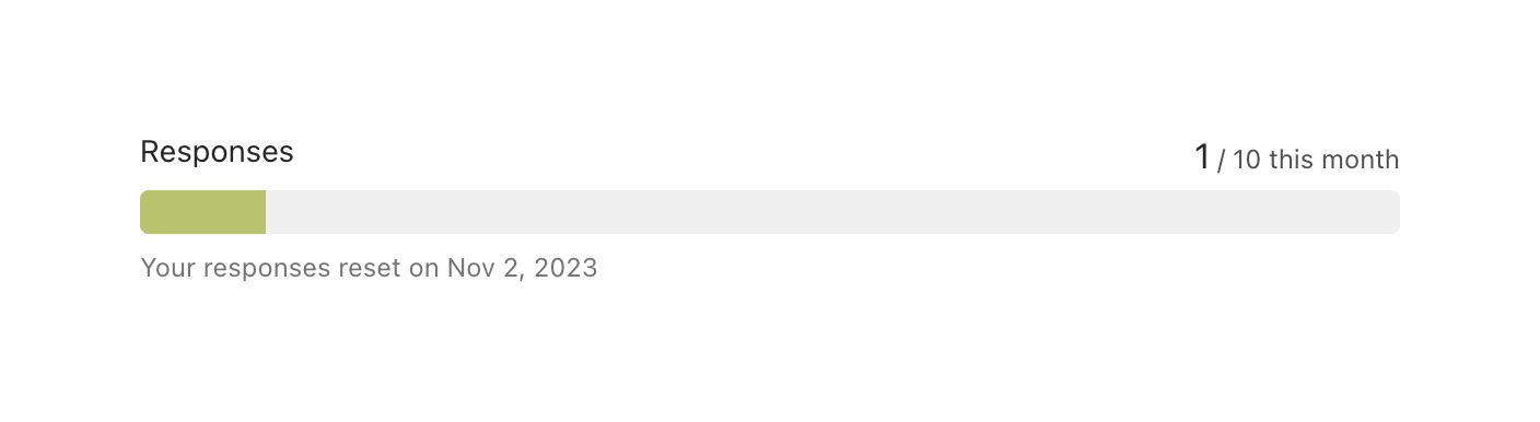 Typeform Progress indicatorUI component example