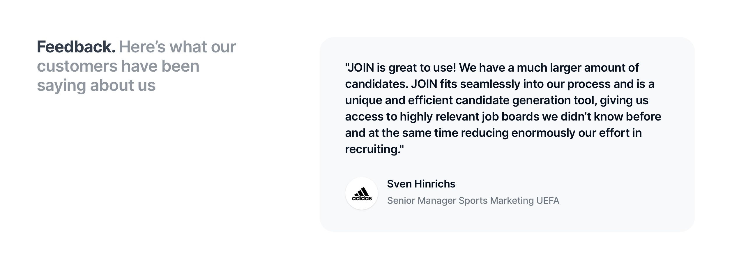 Join TestimonialUI component example
