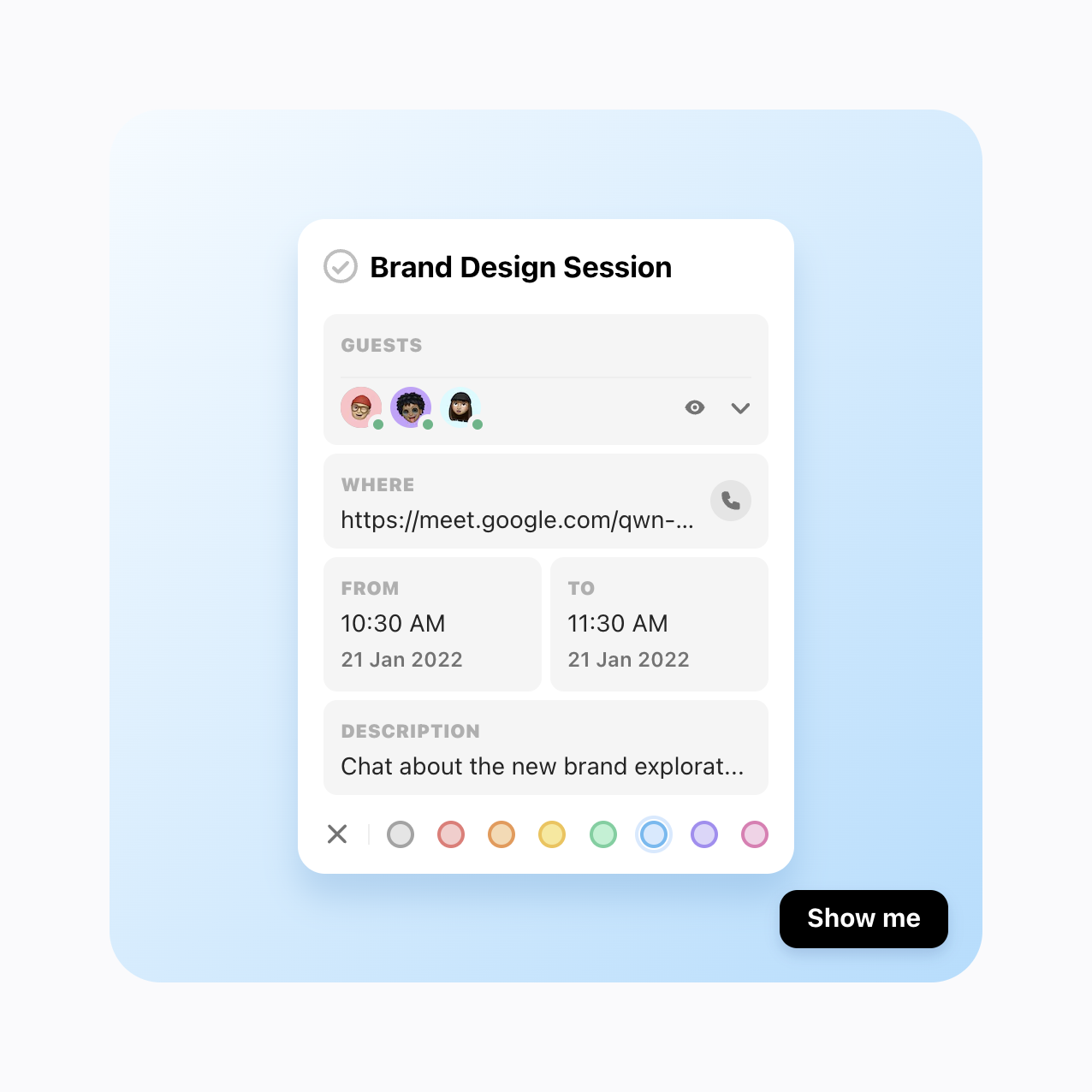 Amie IllustrationUI component example