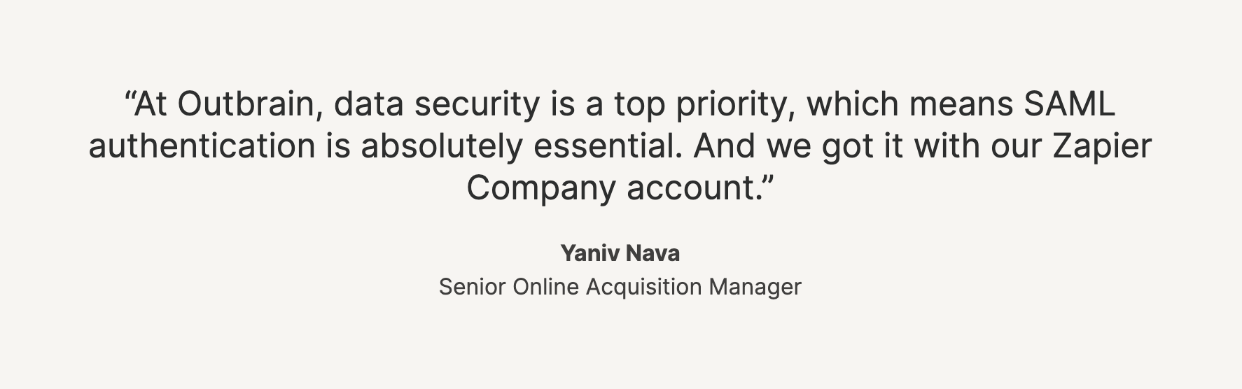 Zapier TestimonialUI component example