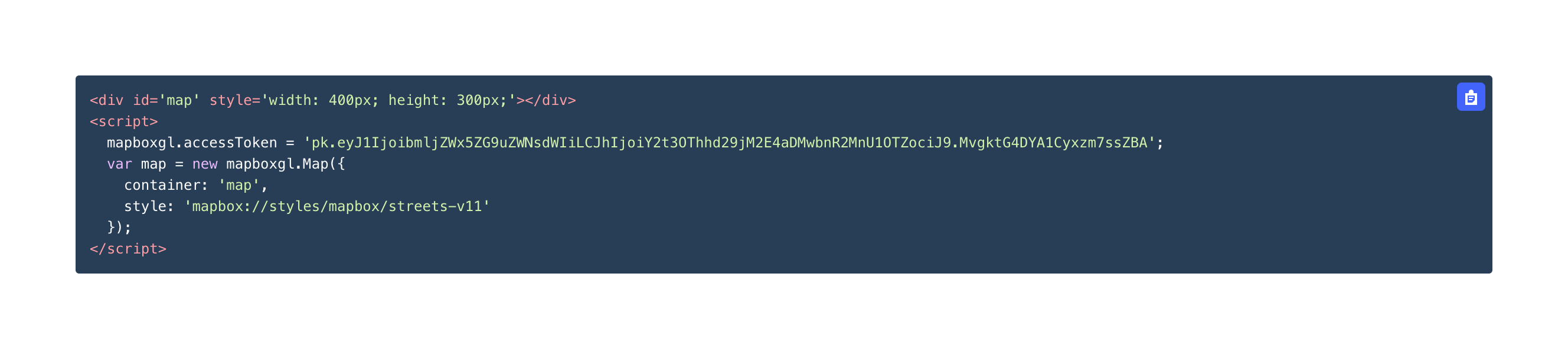 Mapbox Code blockUI component example