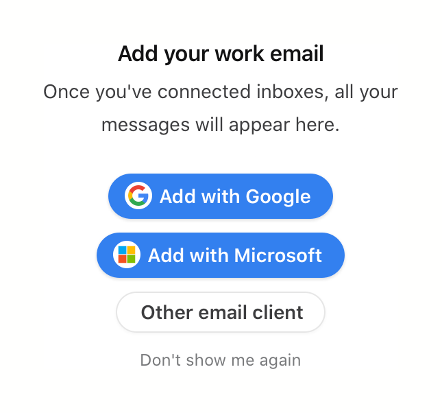 Front Social login buttonUI component example