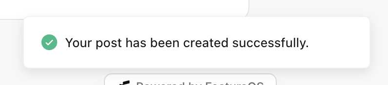 FeatureOS Notification ToastUI component example