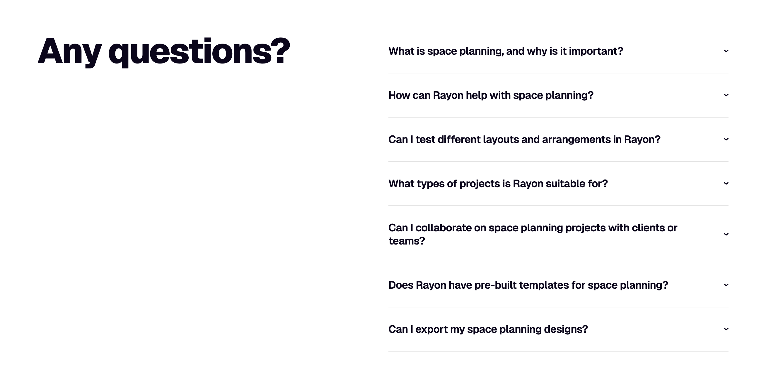 Rayon FAQUI component example