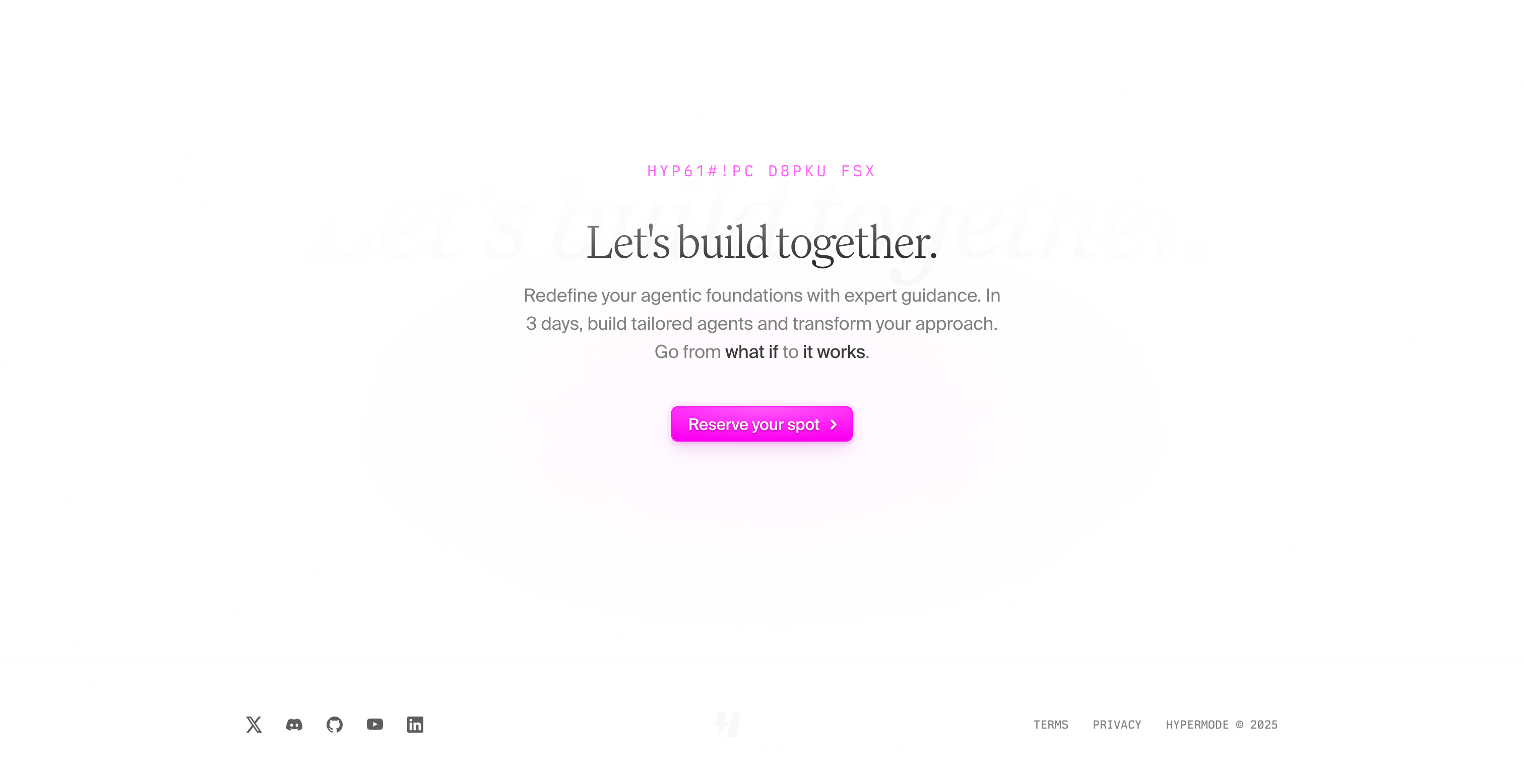 Hypermode FooterUI component example