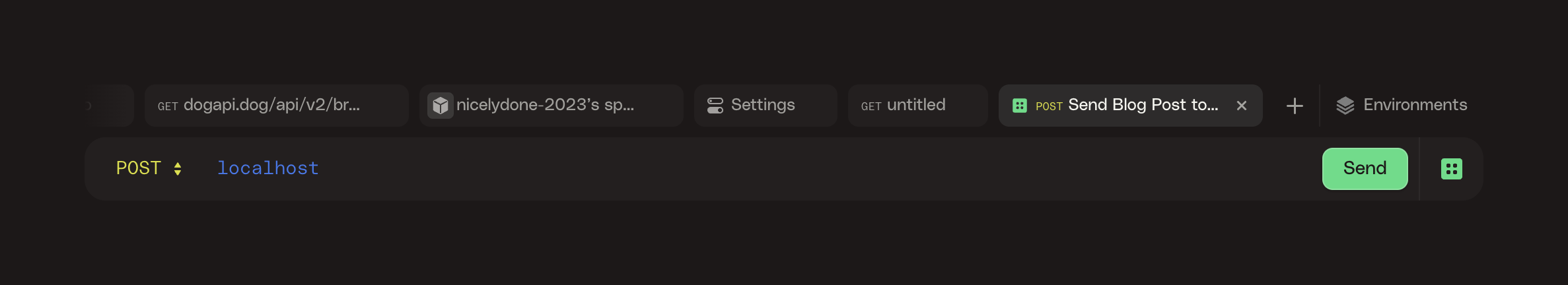 Httpie TabsUI component example