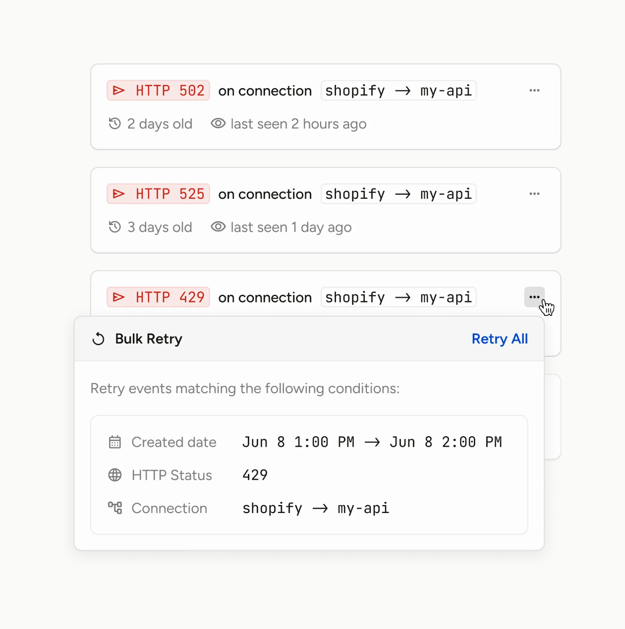 Hookdeck IllustrationUI component example