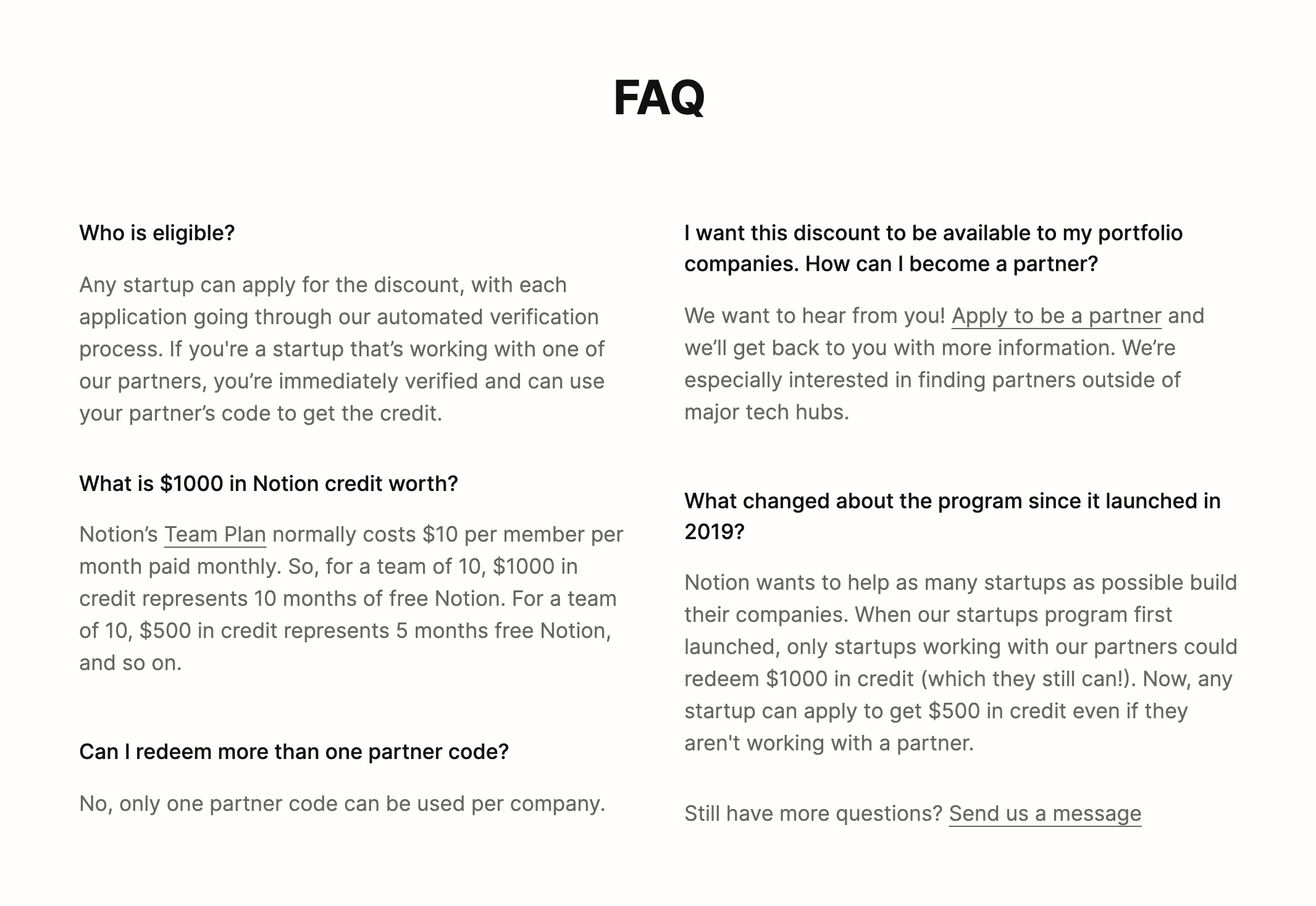 Notion FAQUI component example