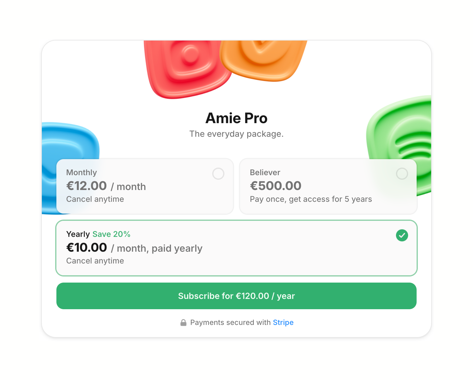 Amie Checkbox & radioUI component example