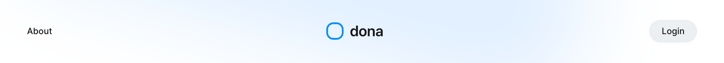 Dona HeaderUI component example
