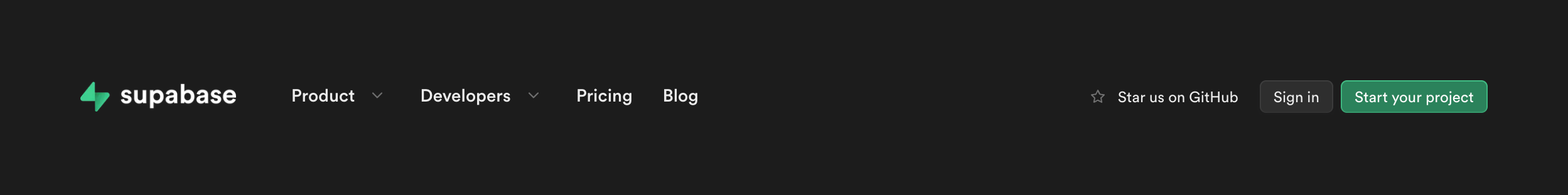 Supabase HeaderUI component example