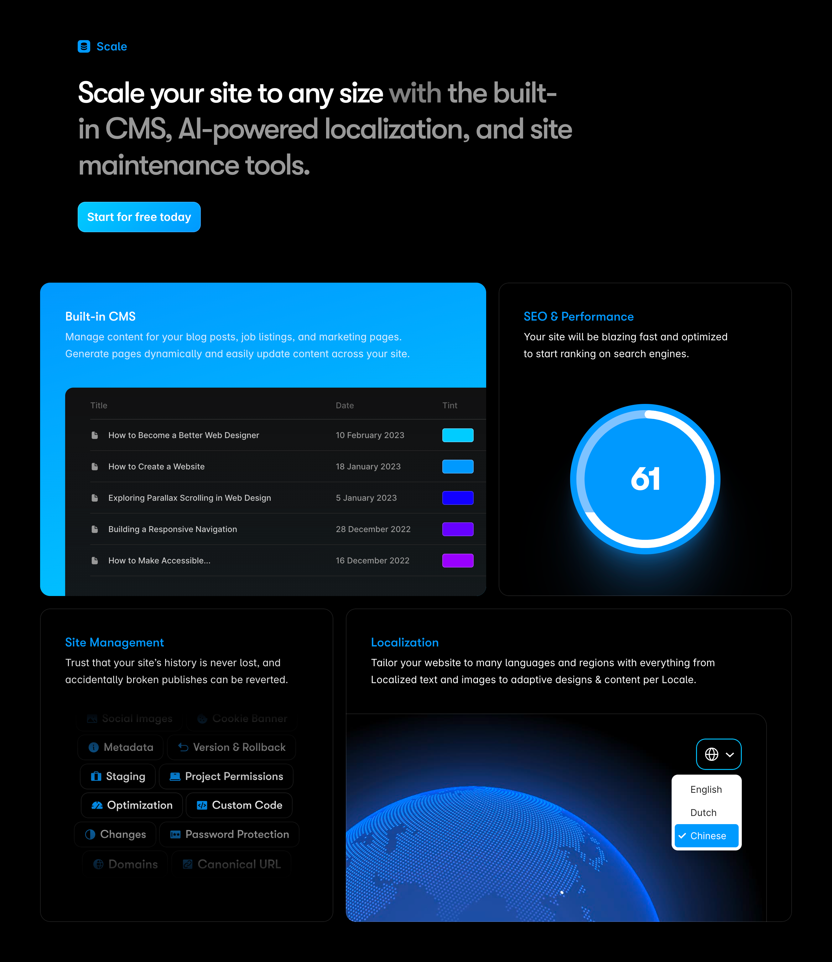 Framer Bento boxUI component example