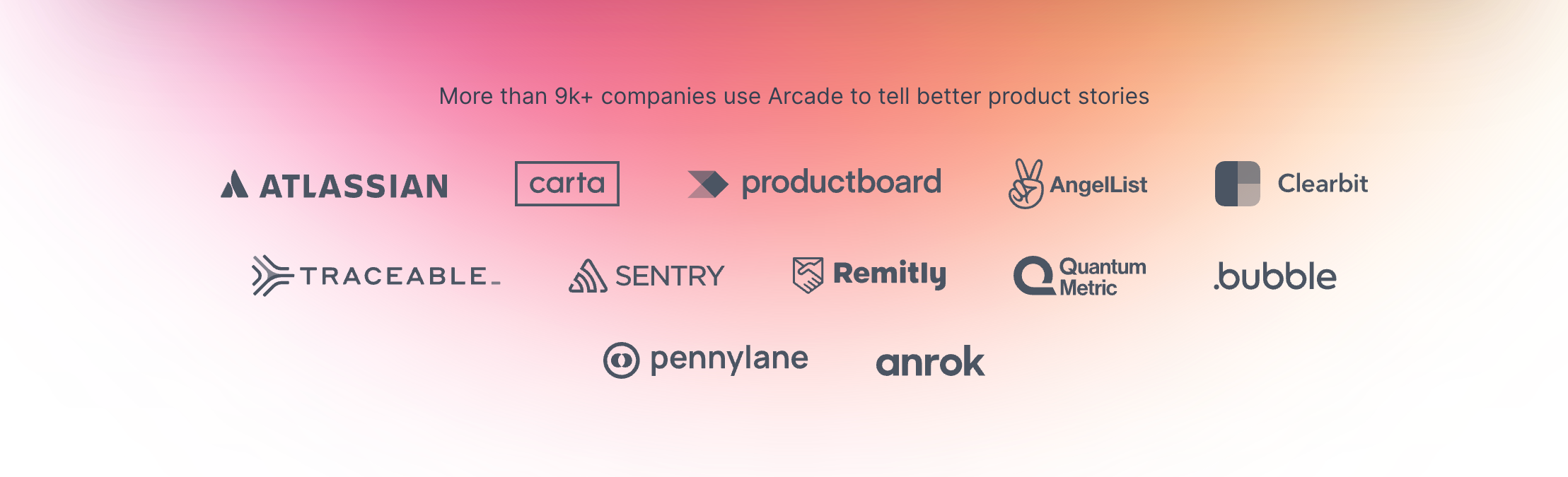 Arcade Social proofUI component example