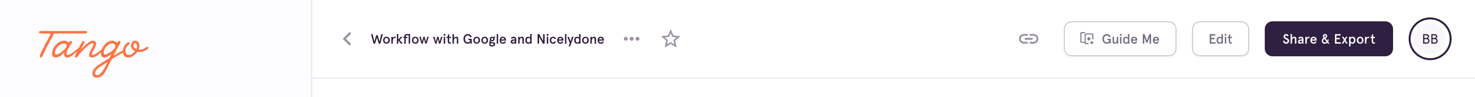 Tango Horizontal navigationUI component example
