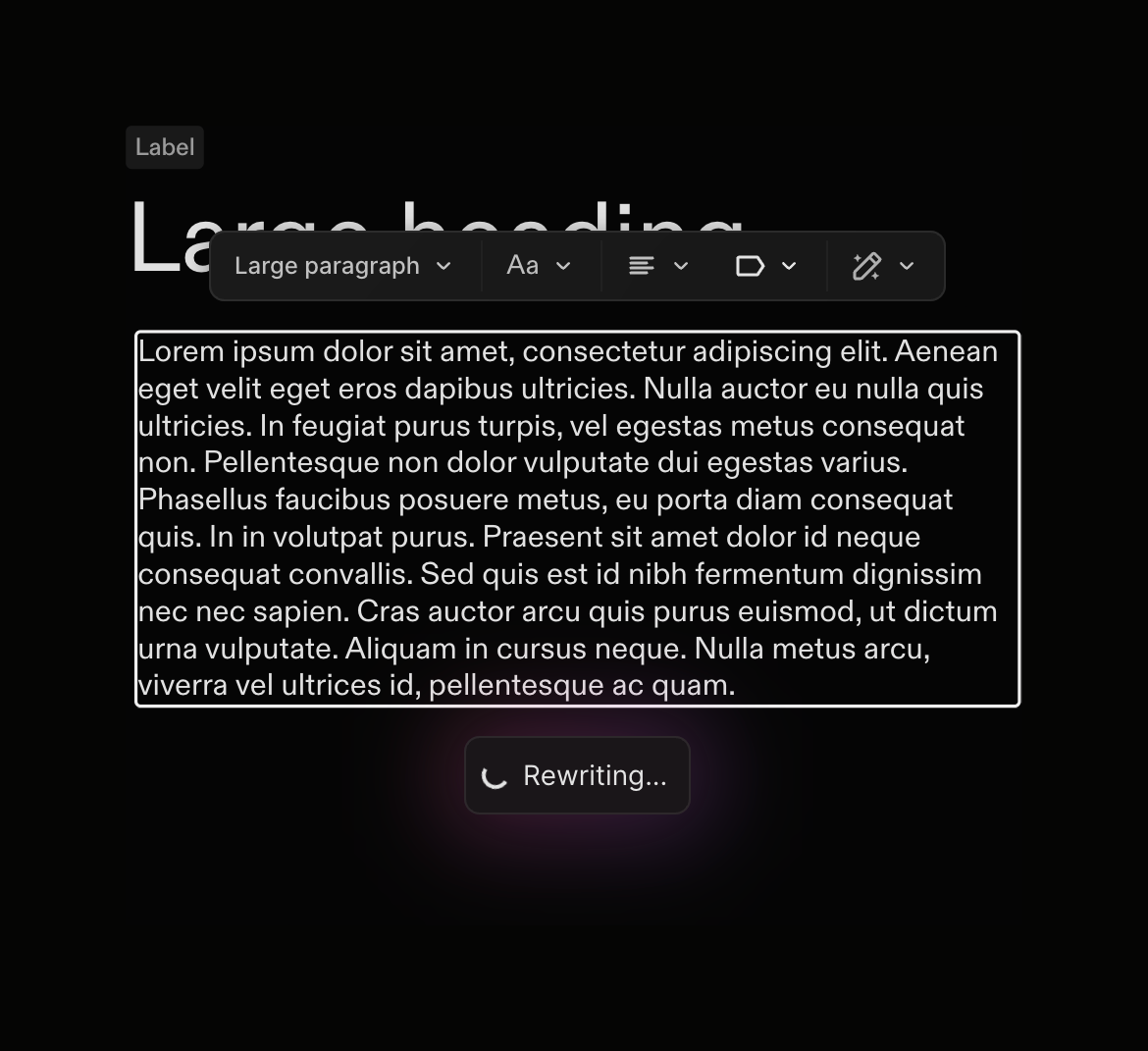 Chronicle Artificial intelligenceUI component example