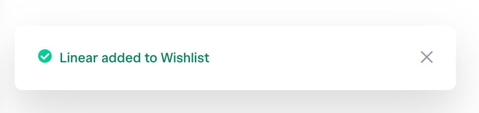Angellist Notification ToastUI component example
