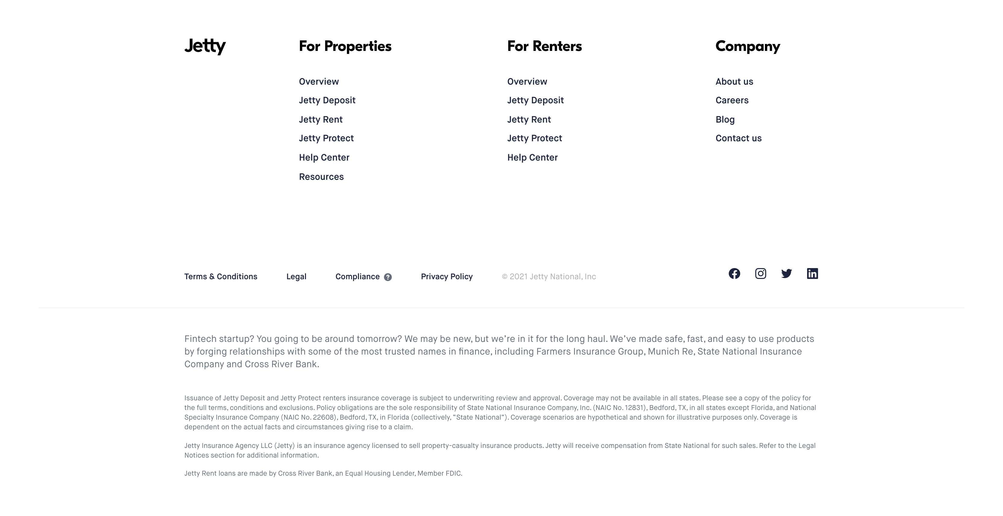 Jetty FooterUI component example