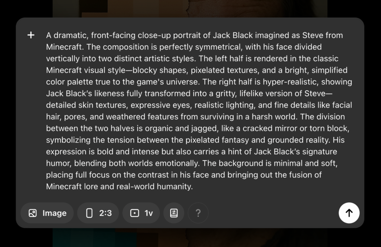 Sora Artificial intelligenceUI component example