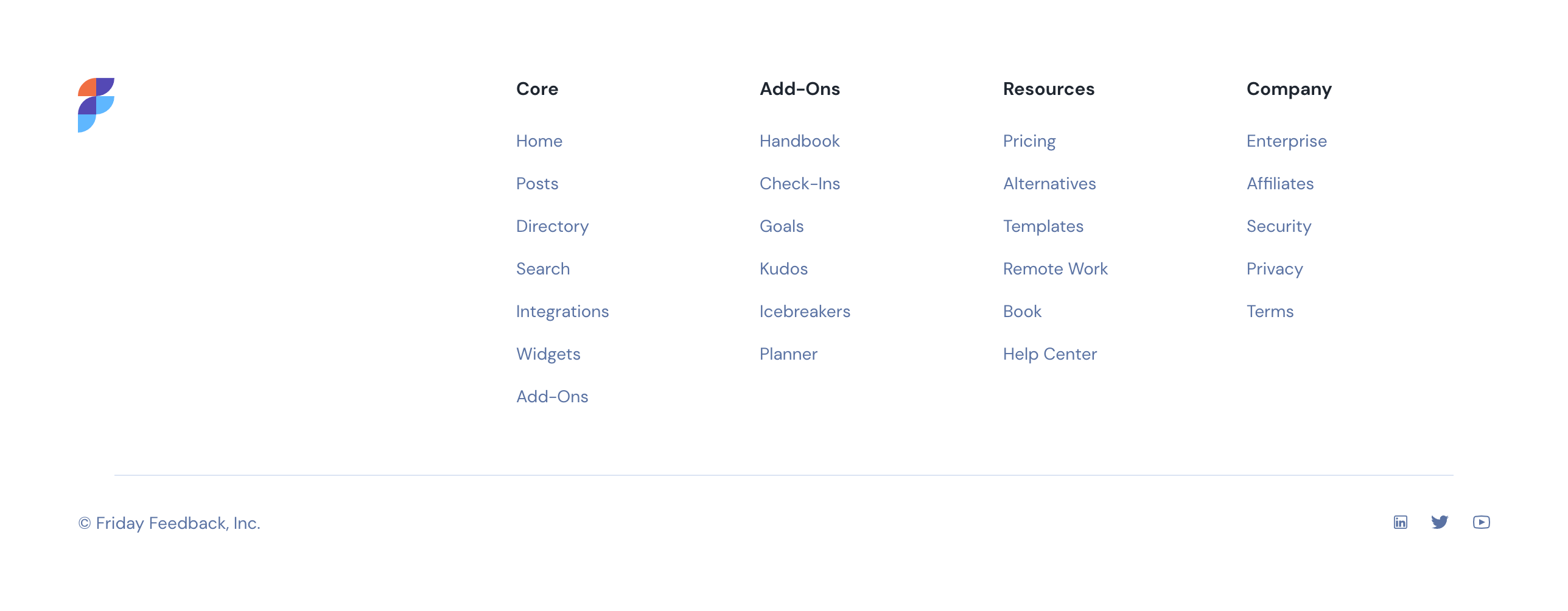 Friday FooterUI component example
