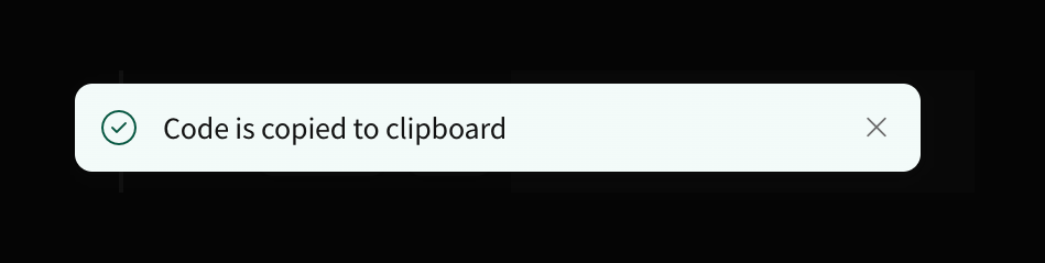 Vev Notification ToastUI component example