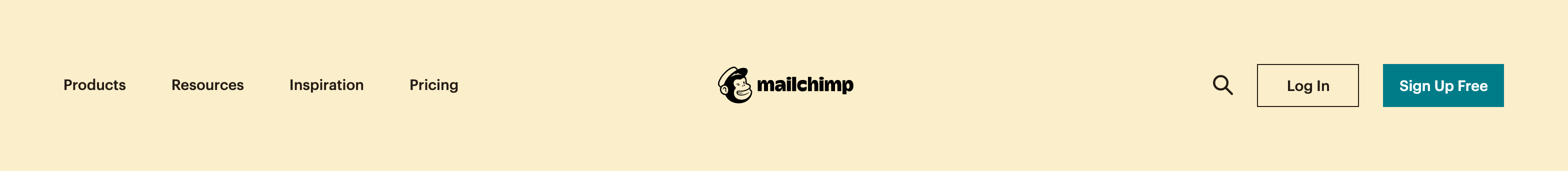 Mailchimp HeaderUI component example