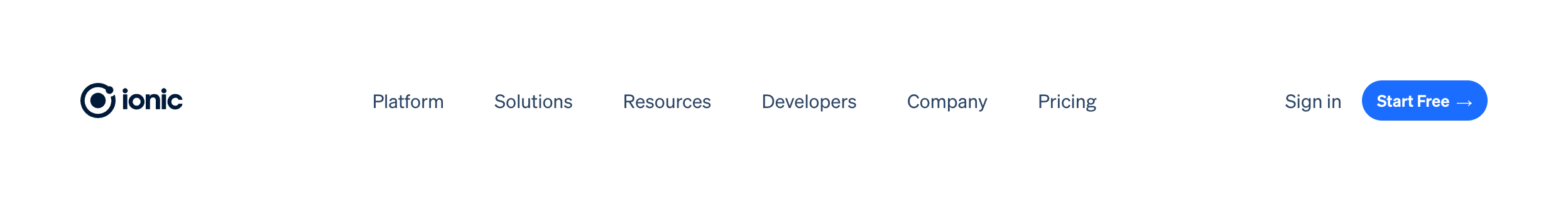 Ionic Horizontal navigationUI component example